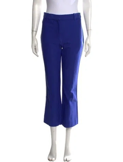 Pre-owned Derek Lam 10 Crosby Flared Pants In Blue/metallic/white