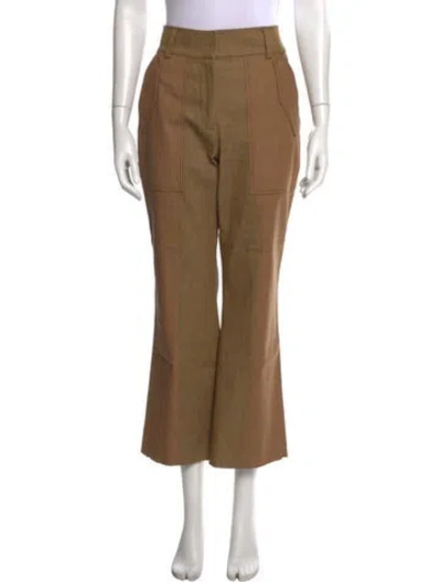 Pre-owned Derek Lam 10 Crosby Flared Pants In Brown