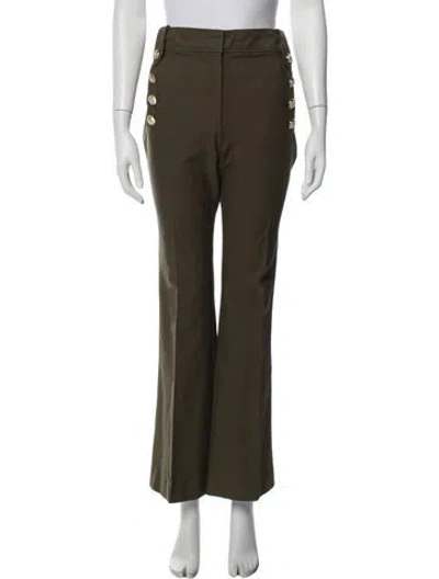 Pre-owned Derek Lam 10 Crosby Flared Pants In Green