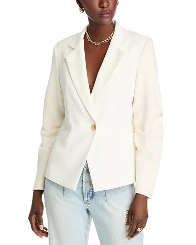 Derek Lam 10 Crosby Flora Mixed Media Jacket In Soft White