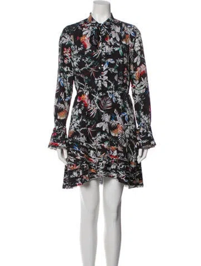 Pre-owned Derek Lam 10 Crosby Floral Print Mini Dress In Green
