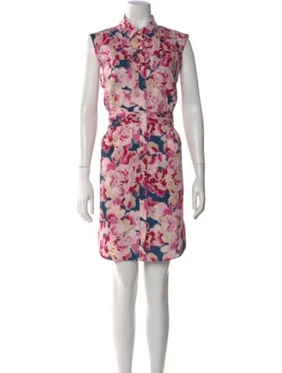 Pre-owned Derek Lam 10 Crosby Floral Print Mini Dress In Pink