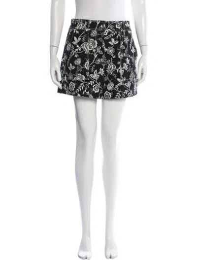 Pre-owned Derek Lam 10 Crosby Floral Print Mini Shorts In White