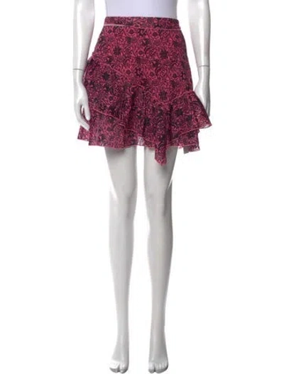 Pre-owned Derek Lam 10 Crosby Floral Print Mini Skirt In Multi