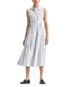 Derek Lam 10 Crosby Florence Sleeveless Shirtdress In Blue