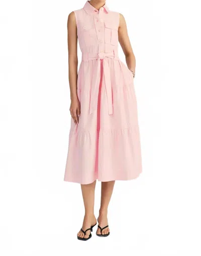Derek Lam 10 Crosby Florence Sleeveless Shirt Dress In Primrose In Pink