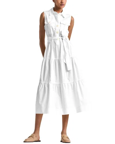 Derek Lam 10 Crosby Florence Sleeveless Shirt Dress In White