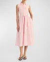 Derek Lam 10 Crosby Florence Sleeveless Shirtdress In Primrose