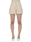 DEREK LAM 10 CROSBY FRANCI UTILITY SHORTS IN SAFARI