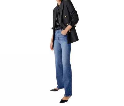 Derek Lam 10 Crosby Frankie High Rise Straight Leg Jean In Mercer In Blue