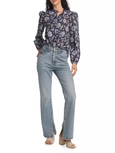 Derek Lam 10 Crosby Frankie Split-hem Straight-leg Jeans In Sutton Vintage In Multi