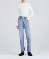 Derek Lam 10 Crosby Frankie Ultra High Rise Straight Jean In Sutton Vintage In Multi