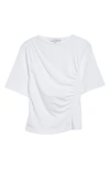 Derek Lam 10 Crosby Frederic Ruched Top In Blanc De Blanc
