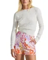 Derek Lam 10 Crosby Freja Floral Print Linen Blend Shorts In Multi