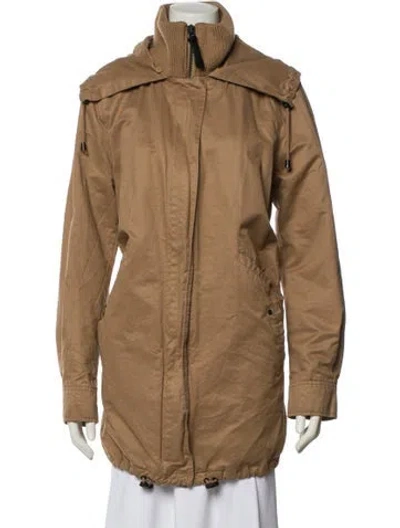 Pre-owned Derek Lam 10 Crosby Fur Coat In Brown