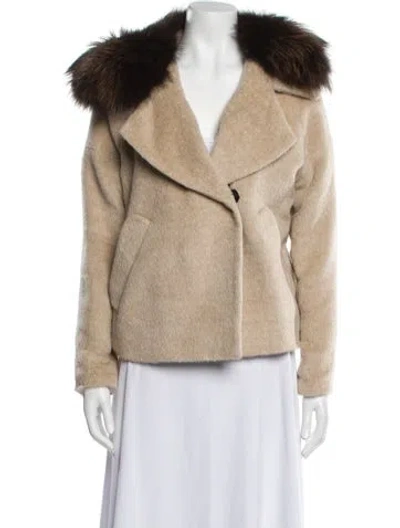 Pre-owned Derek Lam 10 Crosby Fur Fur Jacket In Neutral