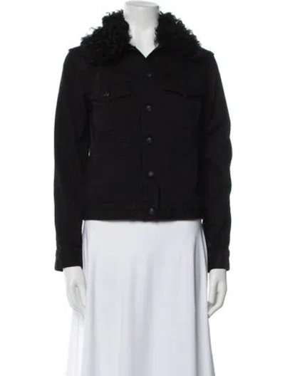 Pre-owned Derek Lam 10 Crosby Fur Jacket In Black