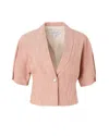 Derek Lam 10 Crosby Gabriel Short Sleeve Jacket In Orange