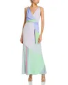 Derek Lam 10 Crosby Gabrielle Print Sleeveless Mermaid Maxi Dress In Opaline Multi