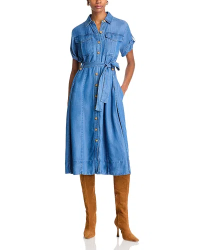 Derek Lam 10 Crosby Gaelle Belted Utility Dress In Indigo