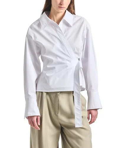 Derek Lam 10 Crosby Gavin Wrap Top In White