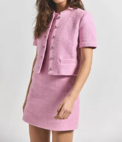 Derek Lam 10 Crosby Grace Short Sleeve Jacket In Blush In Pink