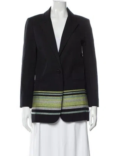 Pre-owned Derek Lam 10 Crosby Graphic Print Blazer In Black