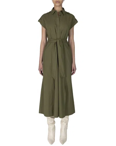 Derek Lam 10 Crosby Haley Shirtdress In Green