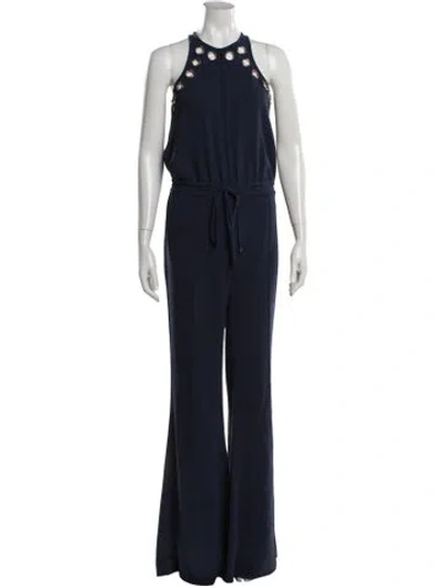 Pre-owned Derek Lam 10 Crosby Halterneck Jumpsuit In Blue