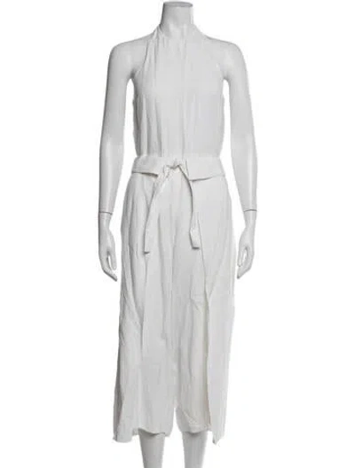 Pre-owned Derek Lam 10 Crosby Halterneck Jumpsuit In White