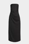 Derek Lam 10 Crosby Harriet Strapless Midi Dress In Black