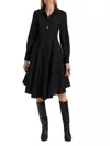 Derek Lam 10 Crosby Helene Asymmetrical Shirt Dress In Black In Black