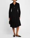 Derek Lam 10 Crosby Helene Asymmetrical Shirtdress In Black