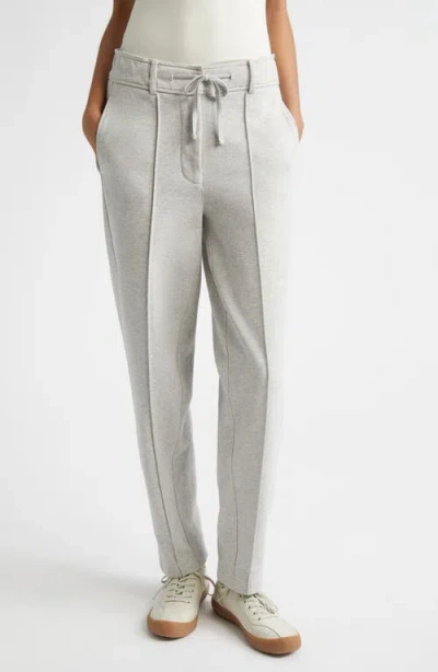 Derek Lam 10 Crosby Heloise Slim Pleated Cotton Sweatpants In Gray
