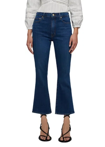 Derek Lam 10 Crosby High Rise Crop Flare Jeans In Bleecker In Blue