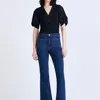 DEREK LAM 10 CROSBY HIGH RISE FLARE JEAN WITH WOVEN POCKETS IN ATLANTIC