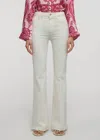 Derek Lam 10 Crosby High Rise Flare Jeans In Ivory In White