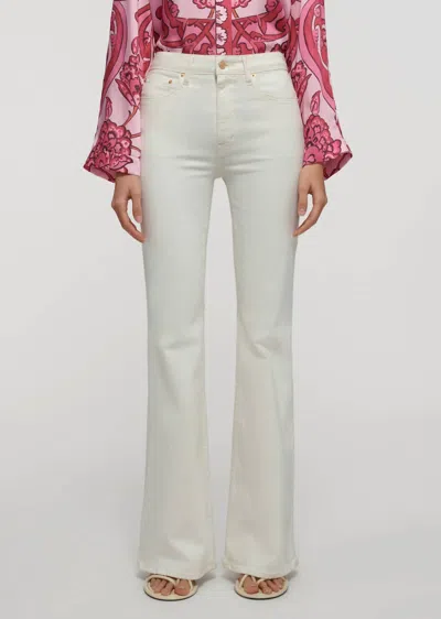 Derek Lam 10 Crosby High Rise Flare Jeans In Ivory