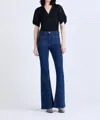 DEREK LAM 10 CROSBY HIGH RISE FLARE WITH WOVEN POCKETS JEANS IN ATLANTIC