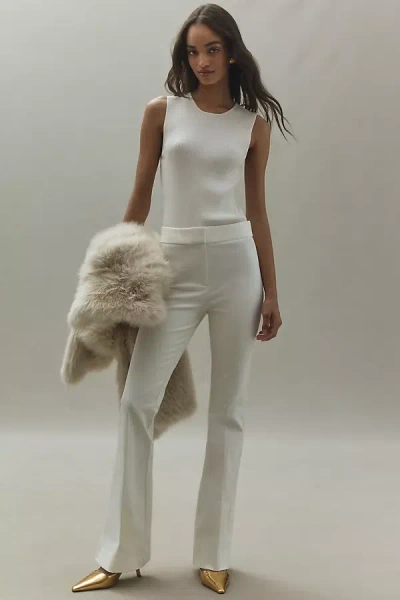 Derek Lam 10 Crosby High-rise Slim Trousers Pants In White