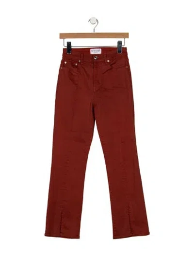 Pre-owned Derek Lam 10 Crosby High-rise Flared Jeans In Red