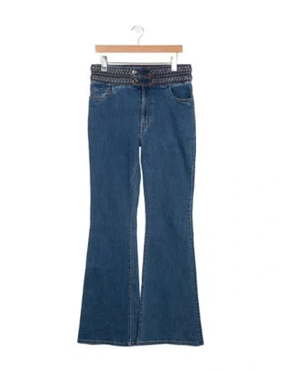 Pre-owned Derek Lam 10 Crosby High-rise Flared Jeans In Blue