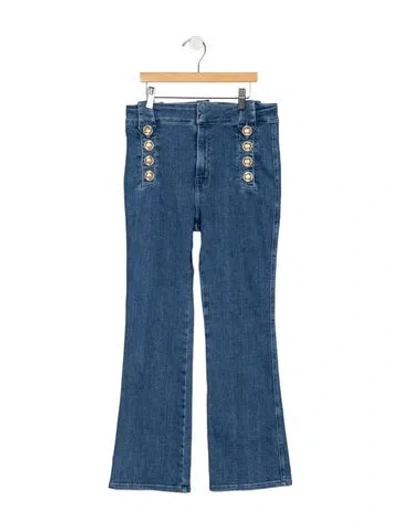 Pre-owned Derek Lam 10 Crosby High-rise Flared Jeans In Blue