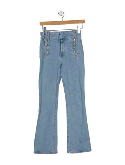 Pre-owned Derek Lam 10 Crosby High-rise Flared Jeans In Blue