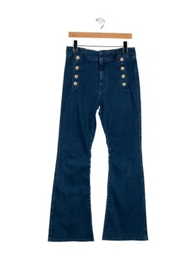 Pre-owned Derek Lam 10 Crosby High-rise Flared Jeans In Blue