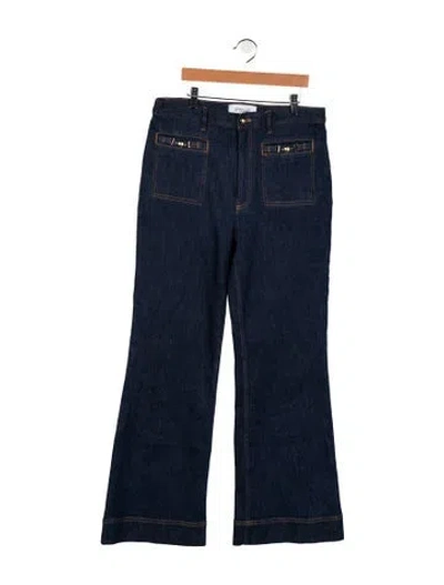 Pre-owned Derek Lam 10 Crosby High-rise Flared Jeans In Blue