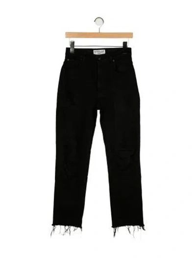 Pre-owned Derek Lam 10 Crosby High-rise Straight Leg Jeans In Black