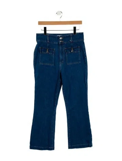 Pre-owned Derek Lam 10 Crosby High-rise Straight Leg Jeans In Blue