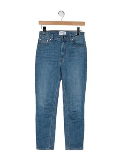Pre-owned Derek Lam 10 Crosby High-rise Straight Leg Jeans In Blue