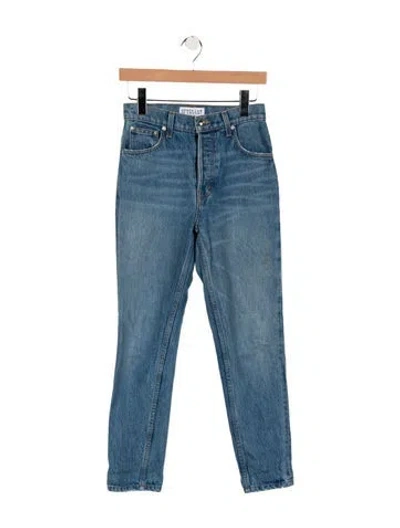 Pre-owned Derek Lam 10 Crosby High-rise Straight Leg Jeans In Blue